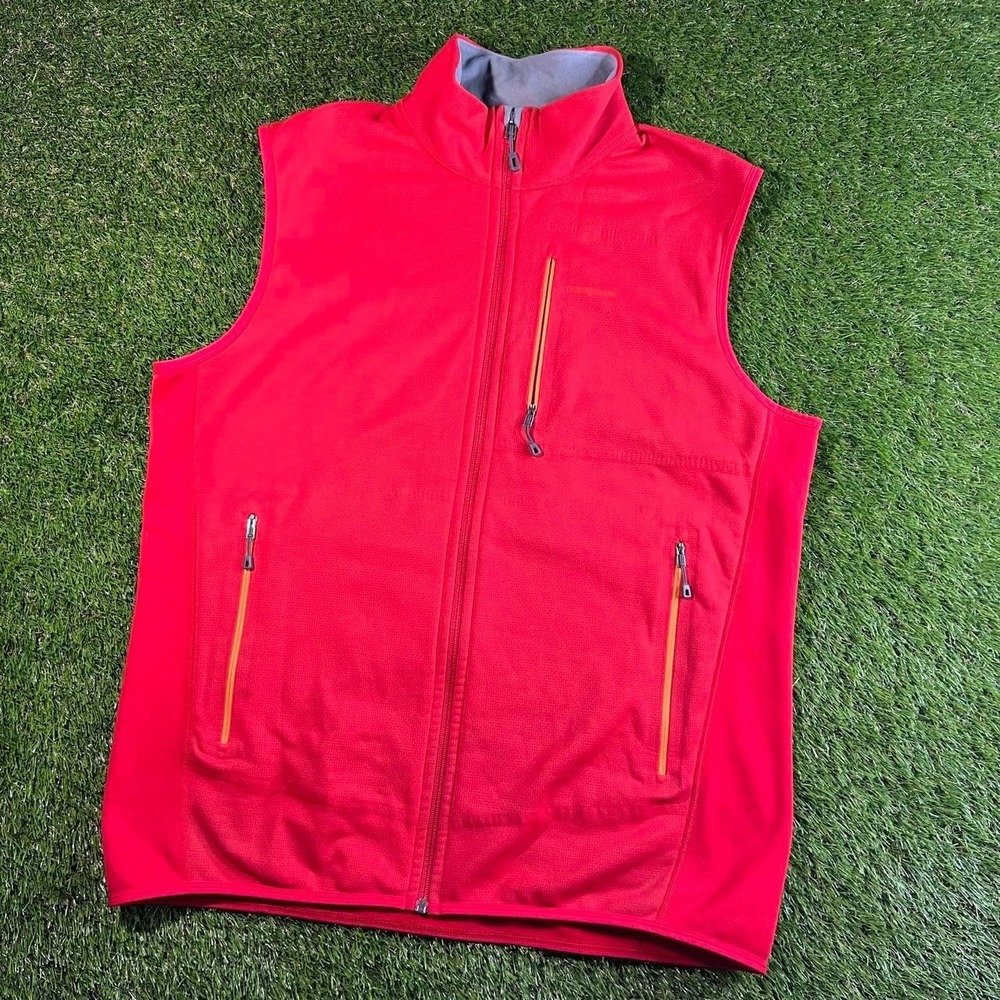 Patagonia Adze Vest Mens XL Red Full Zip Windproof Stretch Hiking Outdoor Layer
